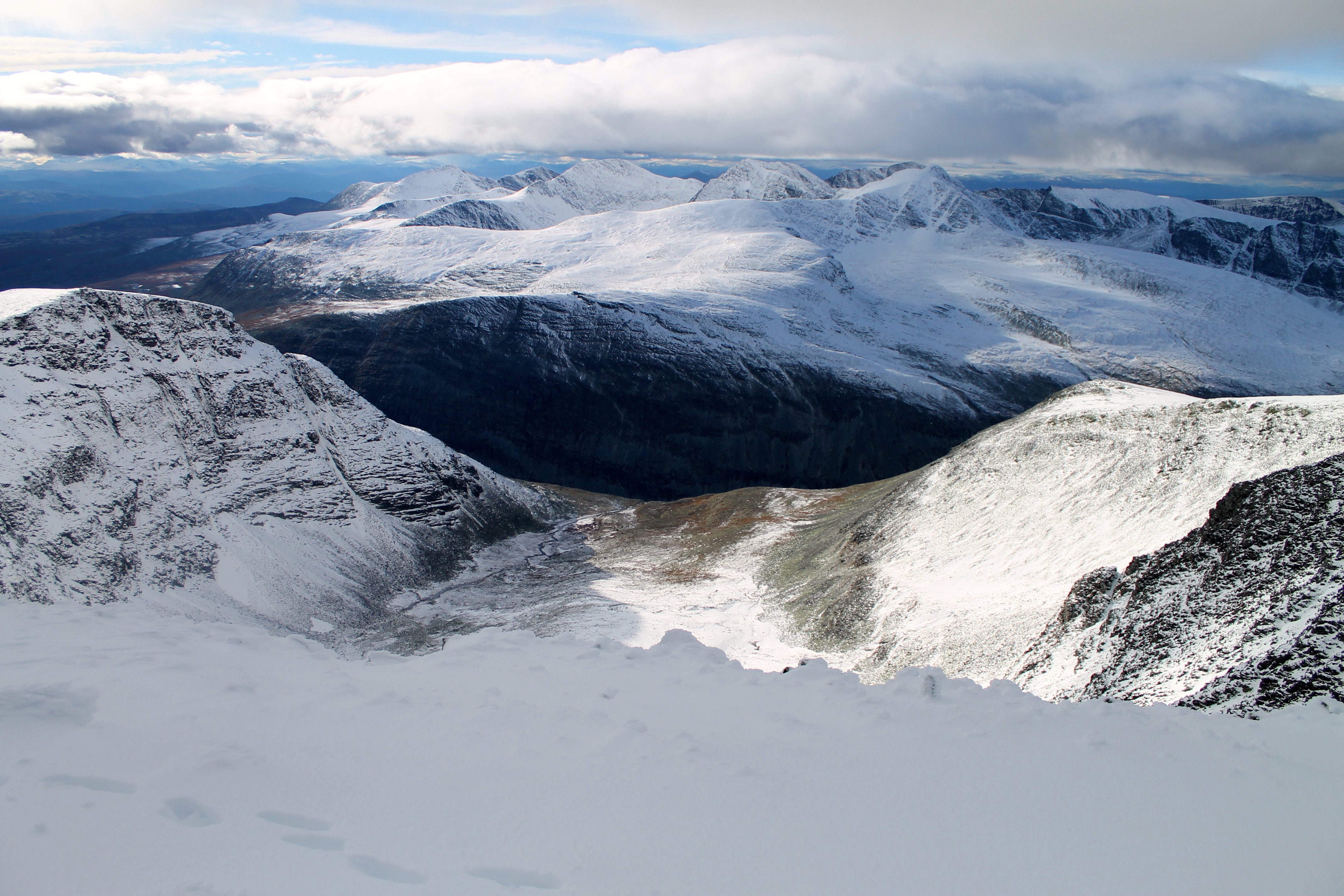 Utsikt mot den vestlige delen av Rondane.