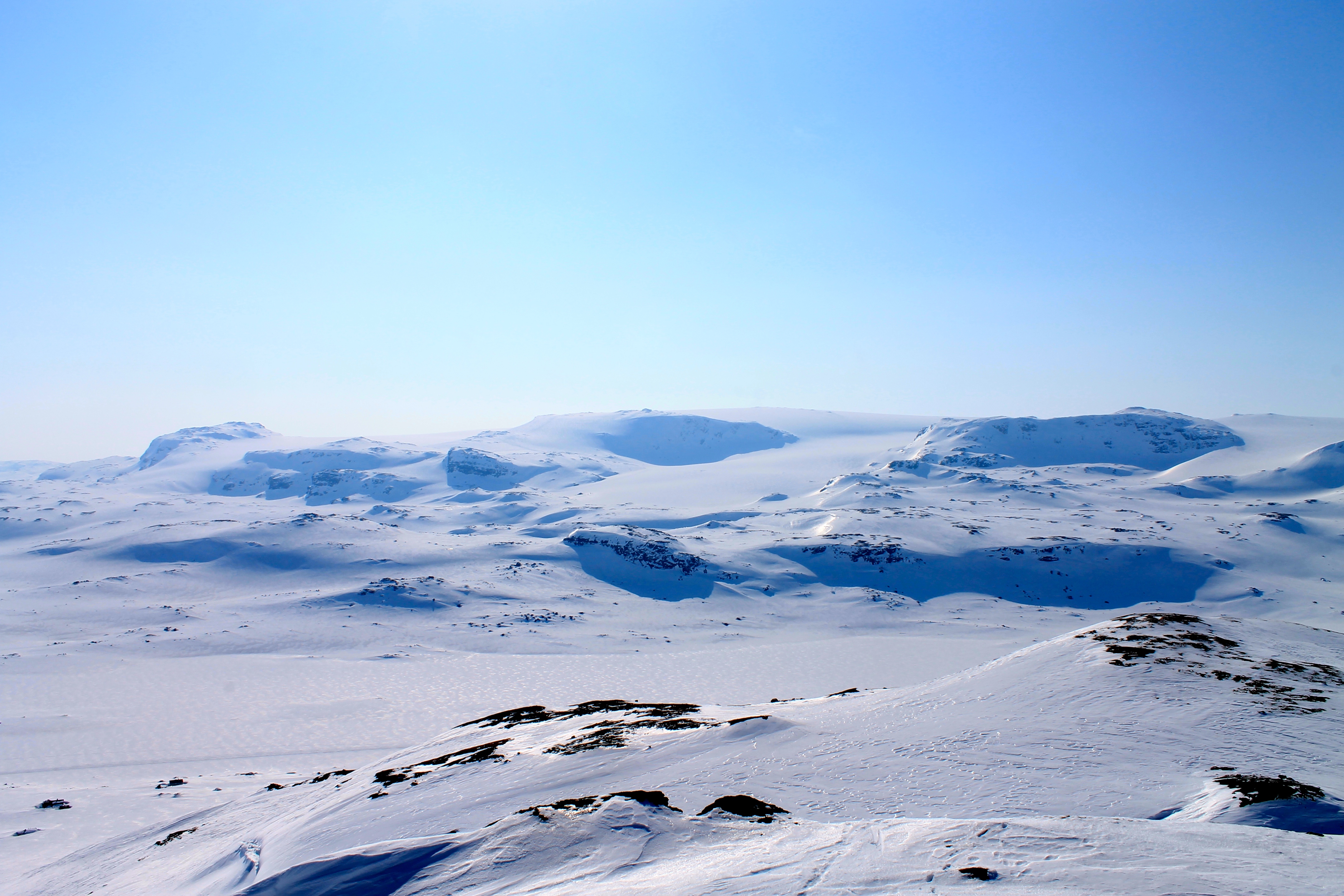 Fin utsikt mot Hardangerjøkulen fra Lille Finsenuten.