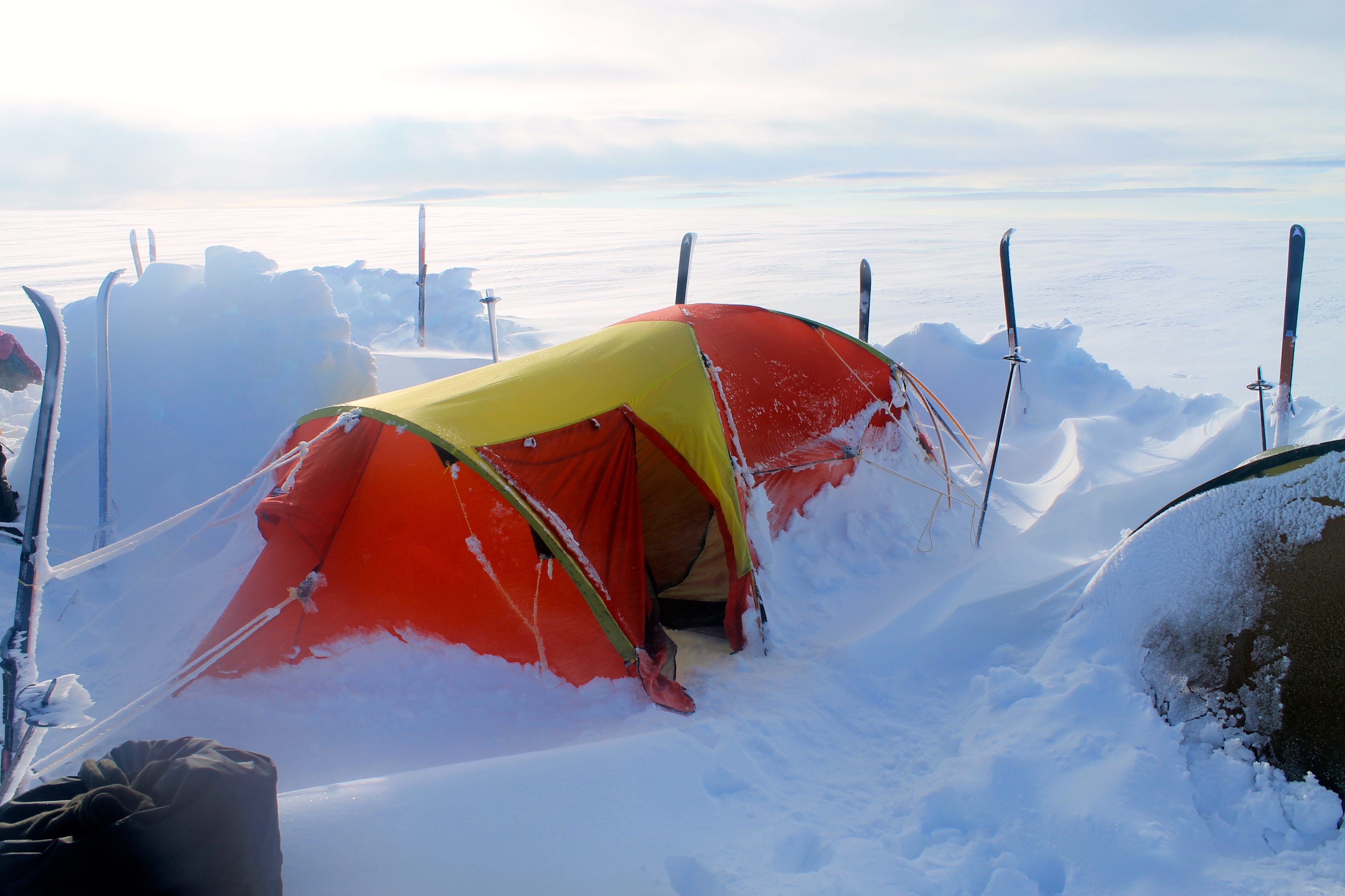 Det har klarnet opp etter en vindfull natt på 1.800 moh.