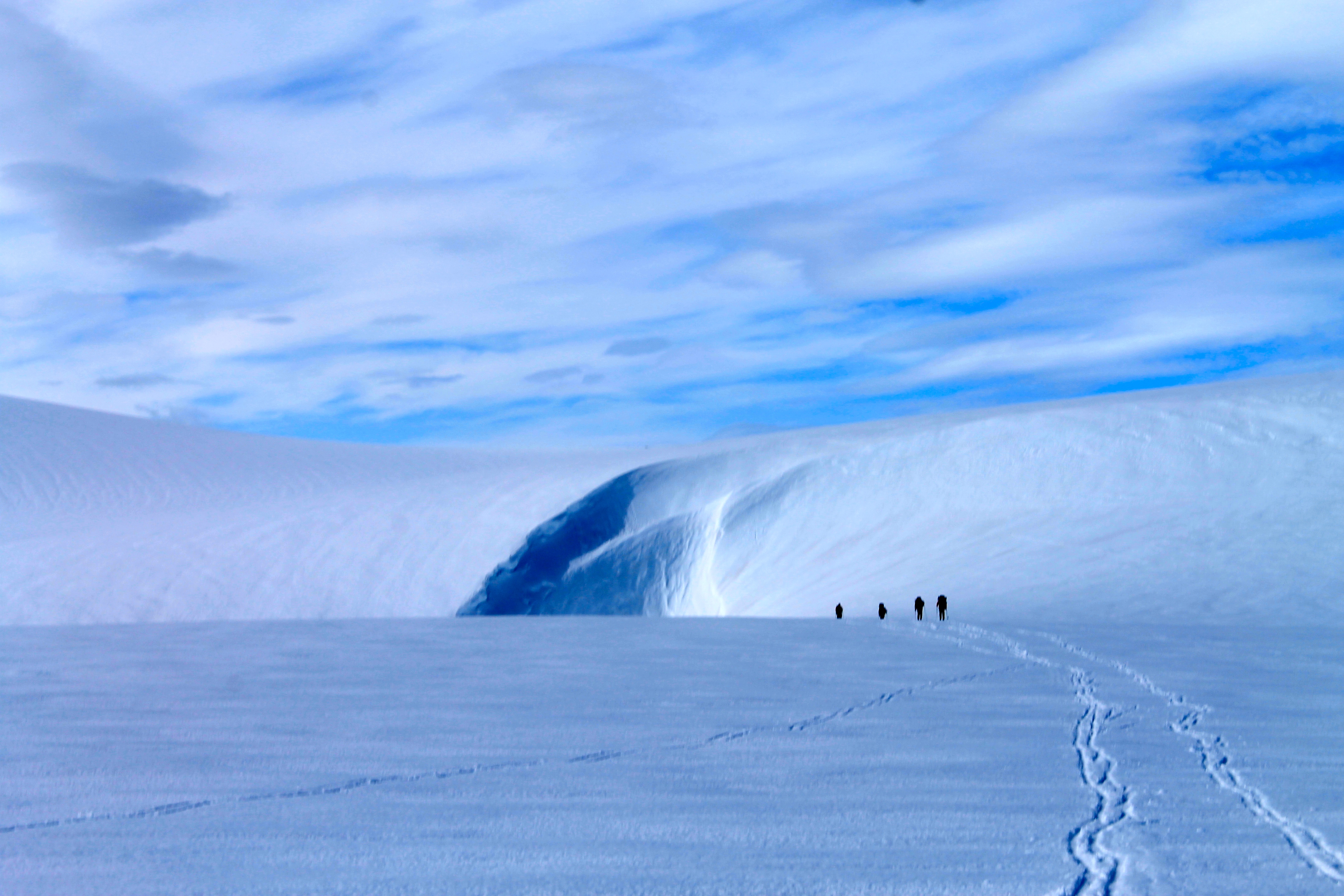 Jostedalsbreen på langs ved Bings Gryte.