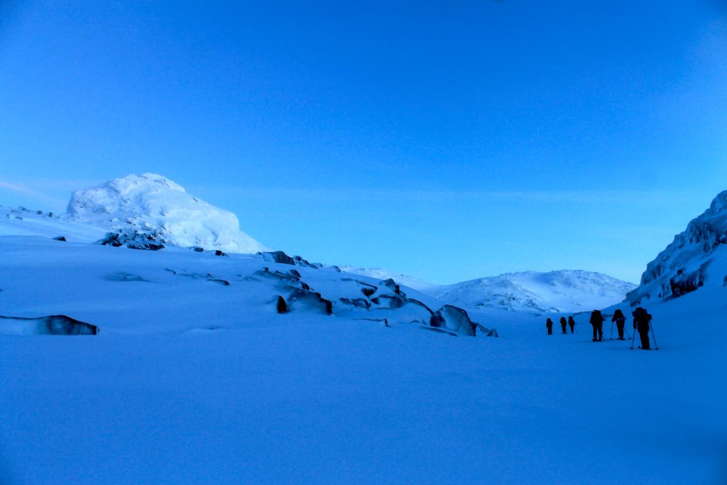 På vei Kaldavasshytta over Kaldavassnuten til Myrdal.