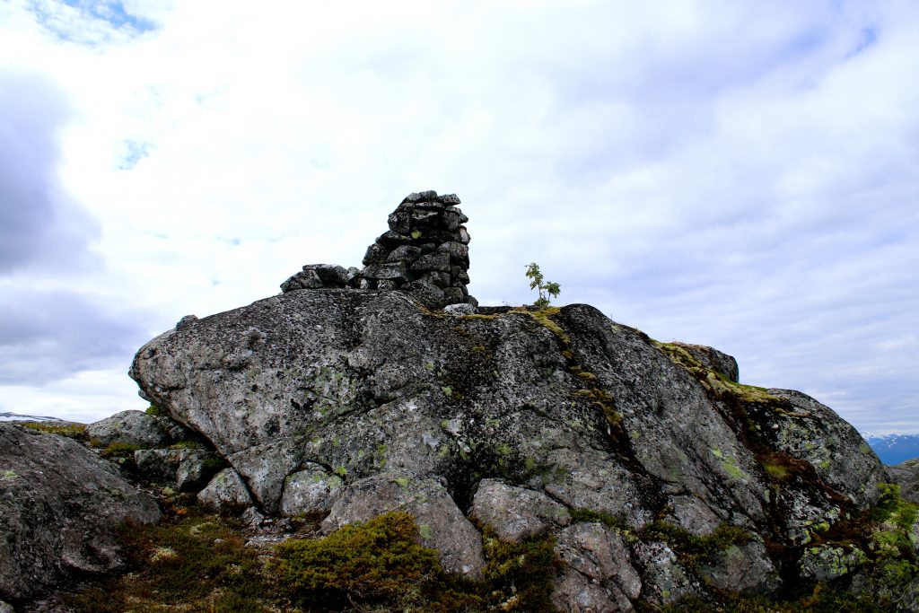 Varden ute på Kalvsnesnosi (1.093 moh).