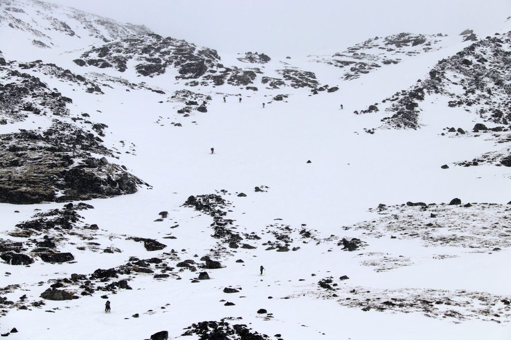 På vei opp mot breen på Bukkehøes vest-side.