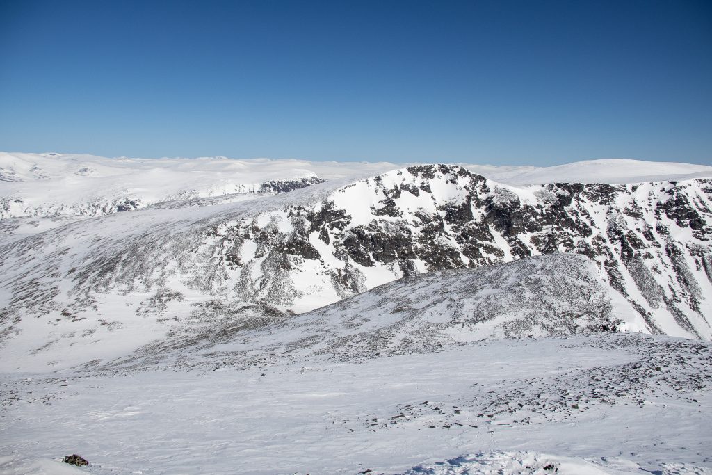 Fra Trollsteinrundhøe kan en gå videre nor mot Svartholshøe, Gråhøe og Trollsteinhøe.