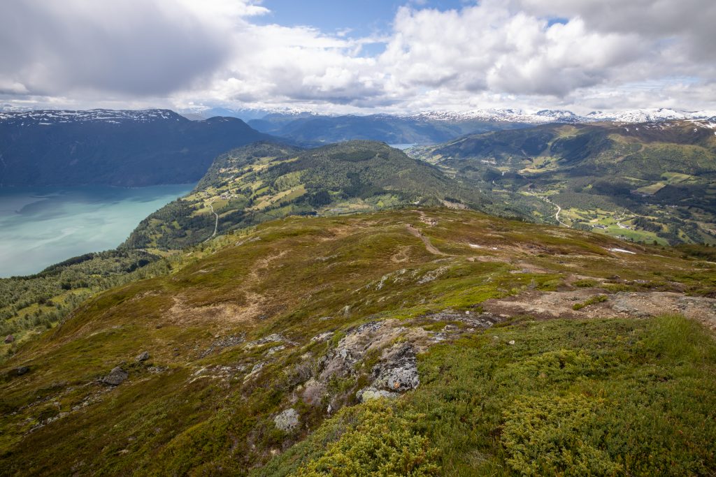 Stien som går opp Moldens sørside.