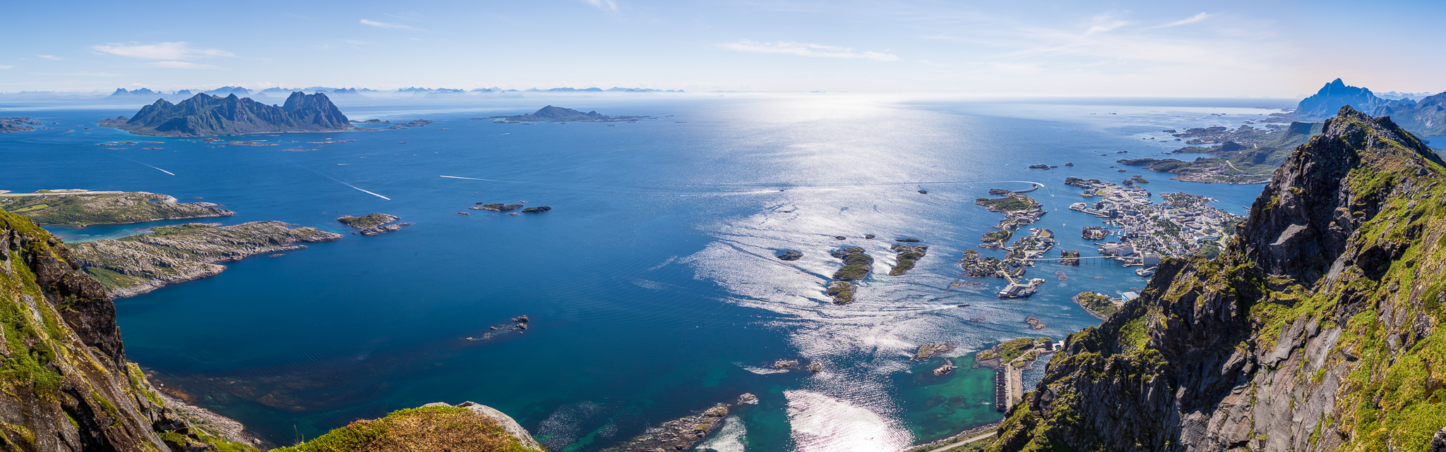 Panoramautsikt fra Fløya.