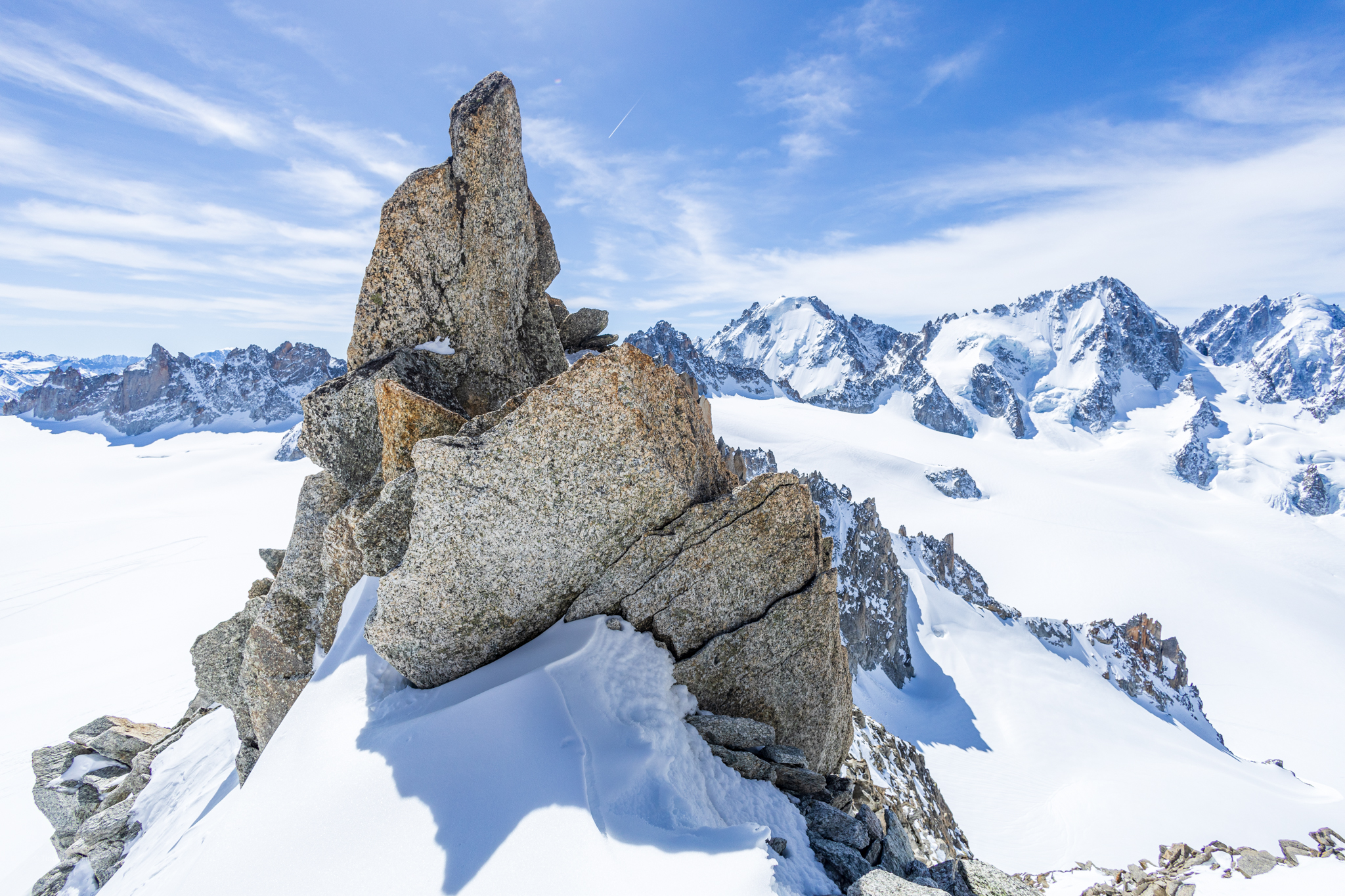 Pinakkel like nedenfor sørtoppen til Aigulle du Tour (2542 moh).