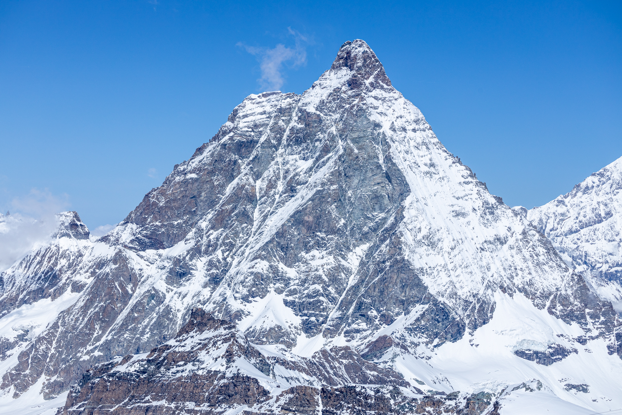 Majesteten Matterhorn (4.478 moh) sett fra Breithorn.