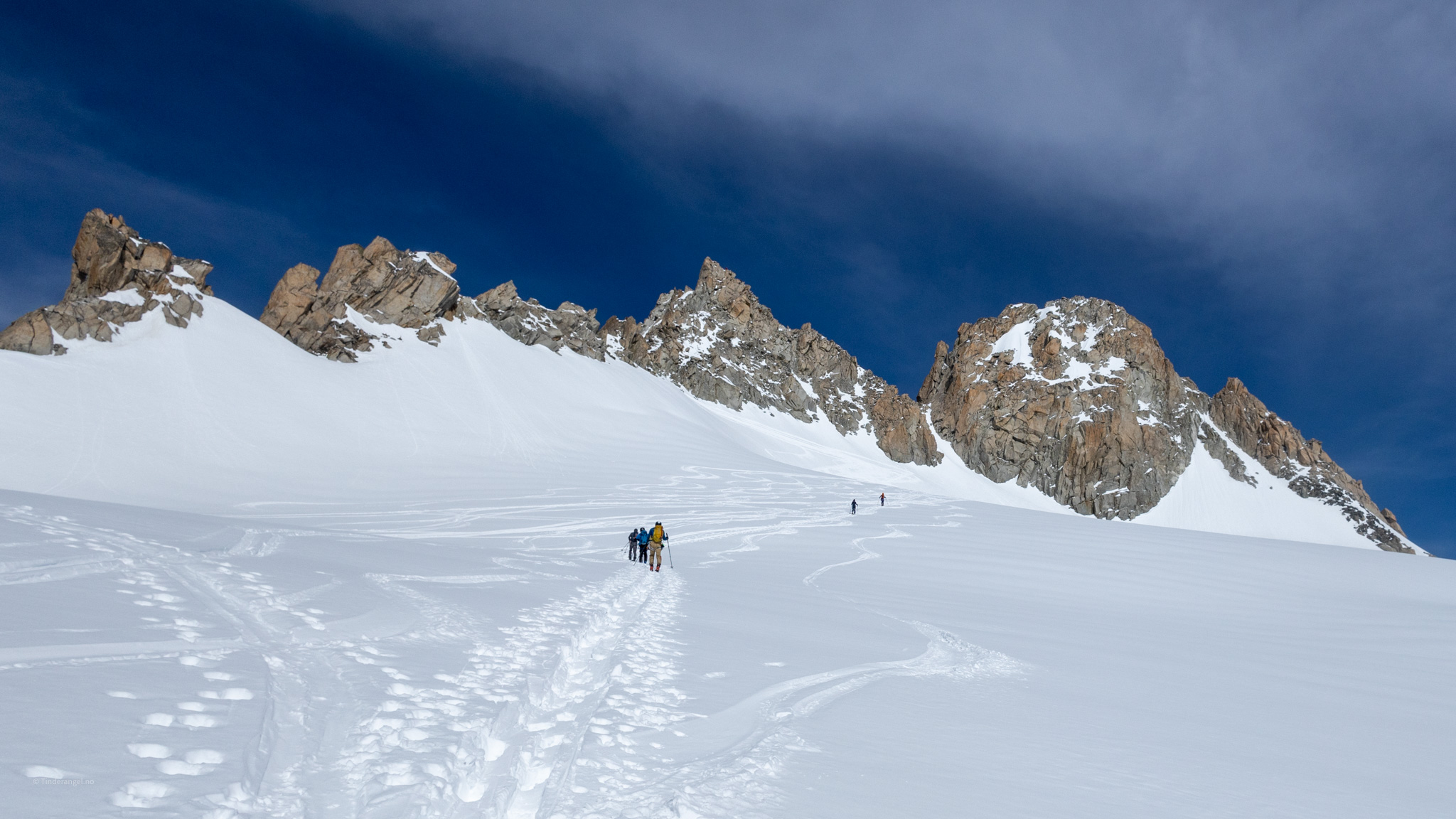 De to toppene til Aiguille du Tour sett fra øst.