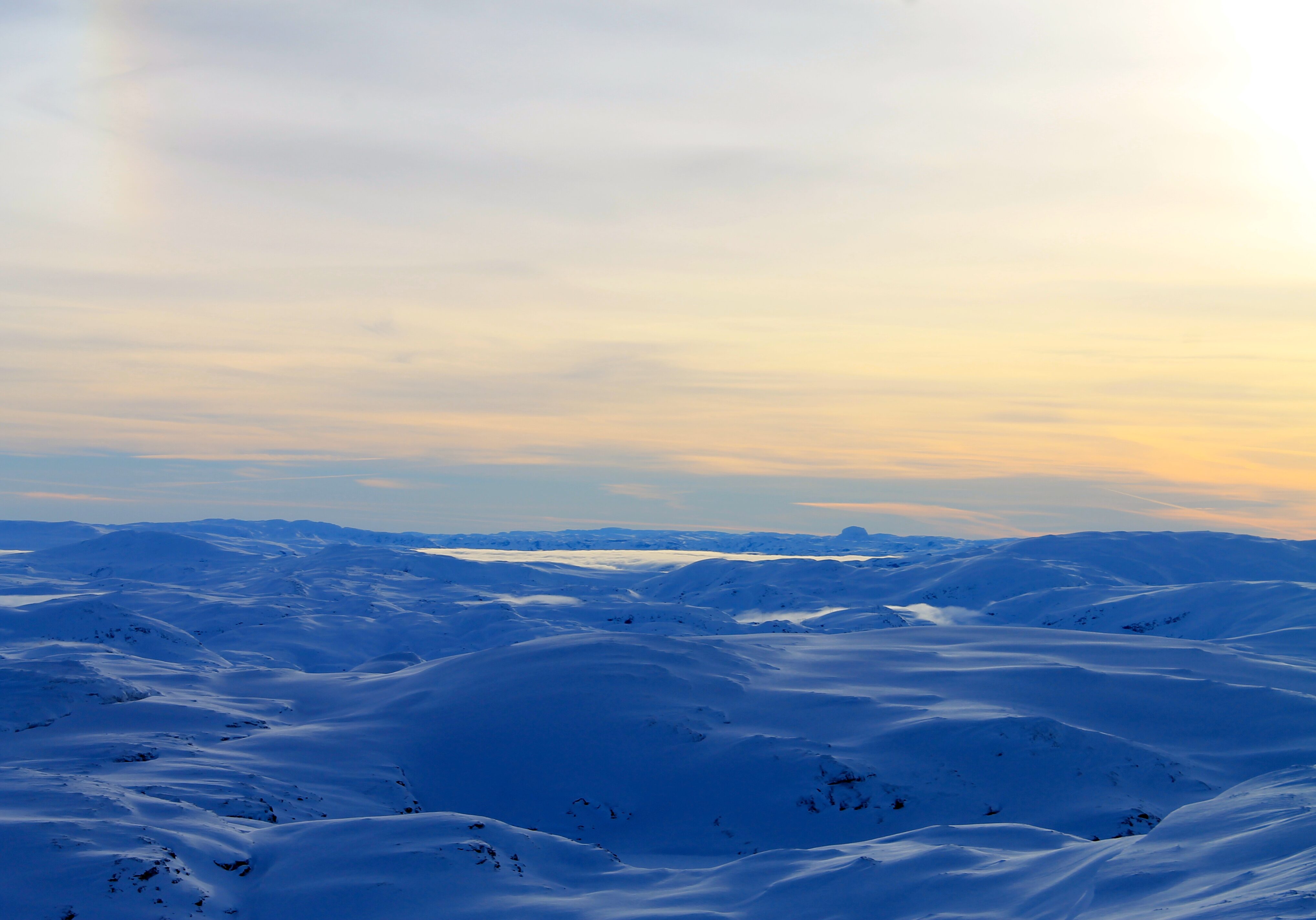 Baksafjellet har en utrolig utsikt, her mot Hardangervidda. I det fjerne ser vi Hårteigen.