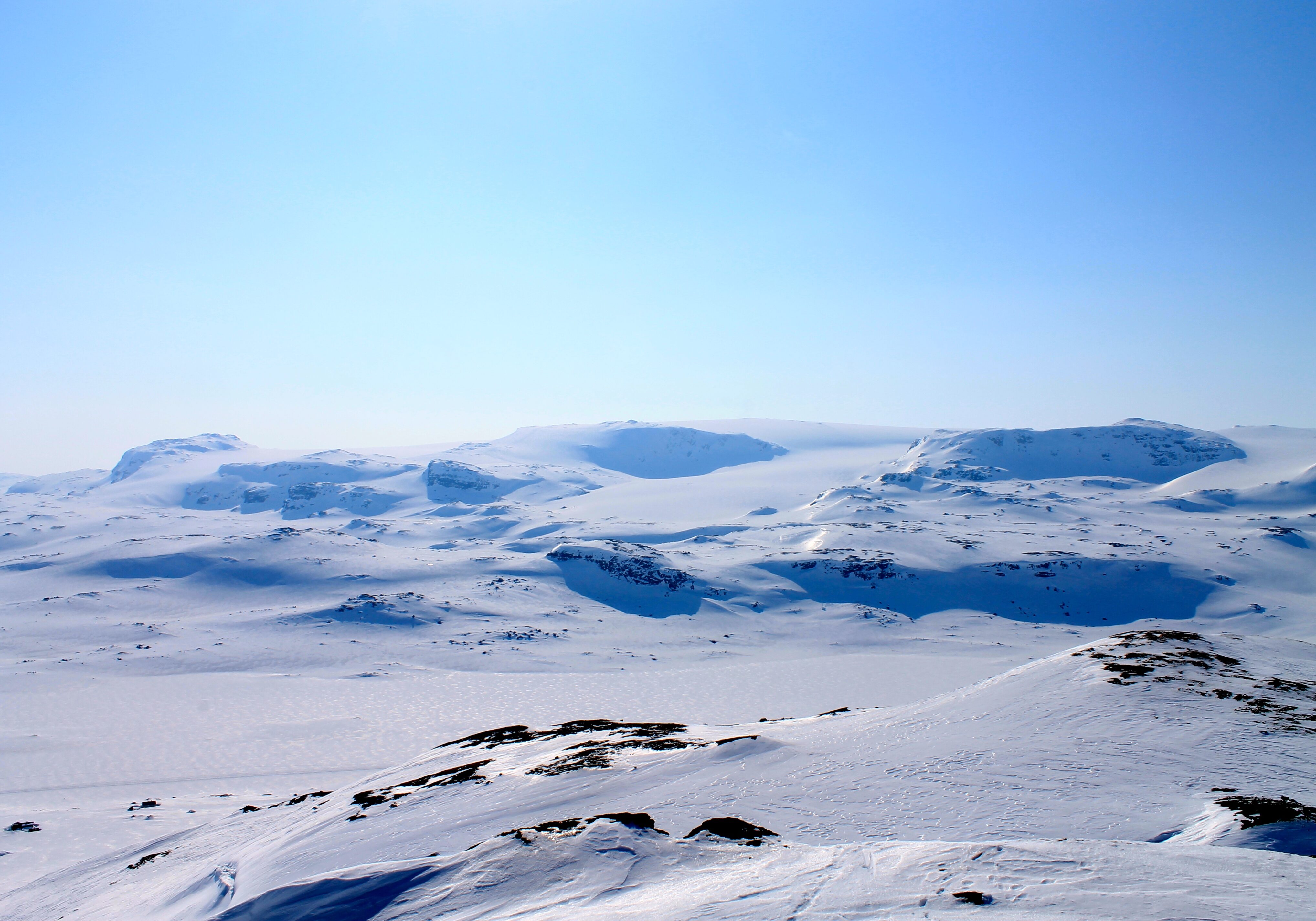 Fin utsikt mot Hardangerjøkulen fra Lille Finsenuten.