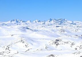 Hurrungane sett fra Høgeloft (1.921 moh) på Filefjell.