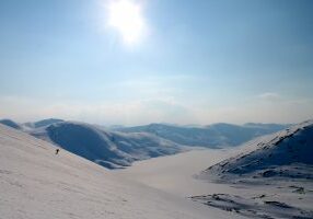 Nedkjøring fra Langvasseggi på Strynefjellet.