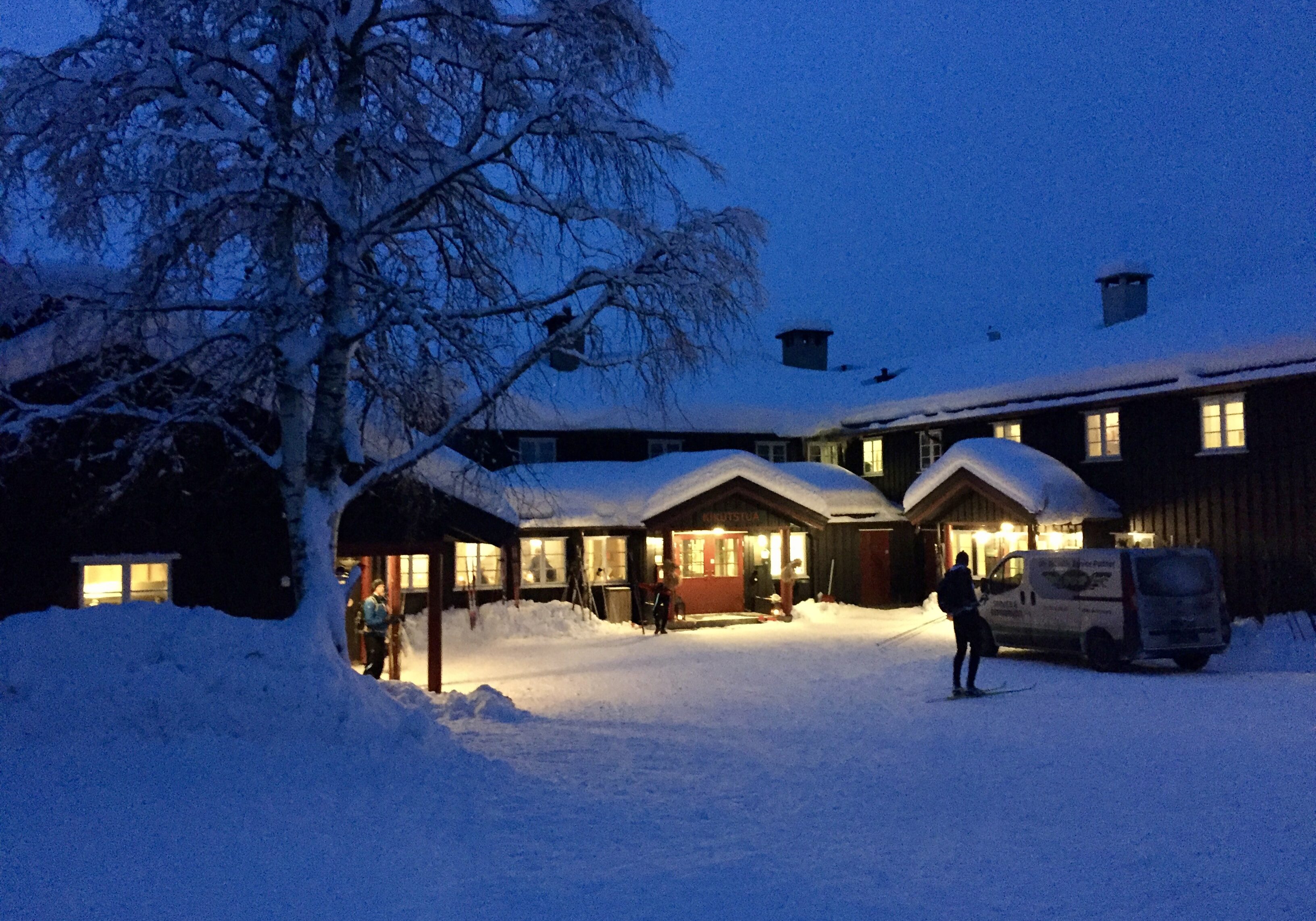 Den betjente hytten Kikutstua i Nordmarka.