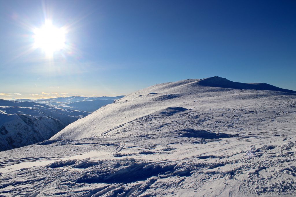 Ryggen opp mot toppen av Vassfjøra (1.633 moh).